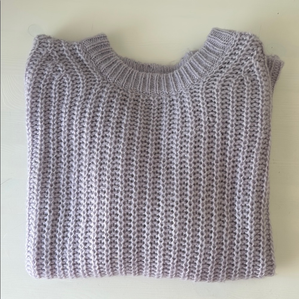 American Eagle Outfitters Lilac Crew Neck Sweater